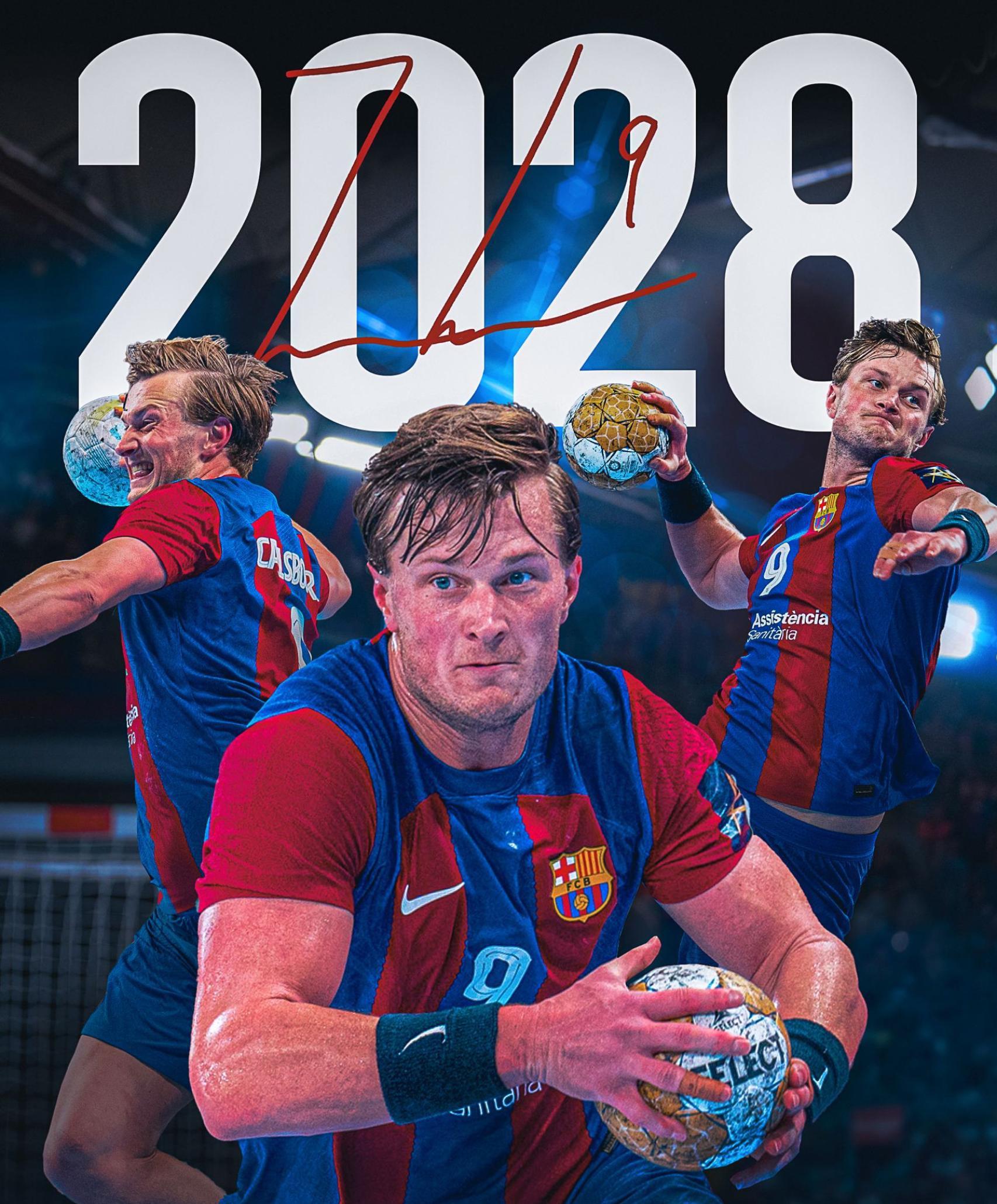 El Barça de balonmano renueva a Jonathan Carlsbogard hasta 2028