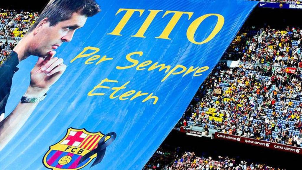 Recuerdo a Tito Vilanova en el Camp Nou
