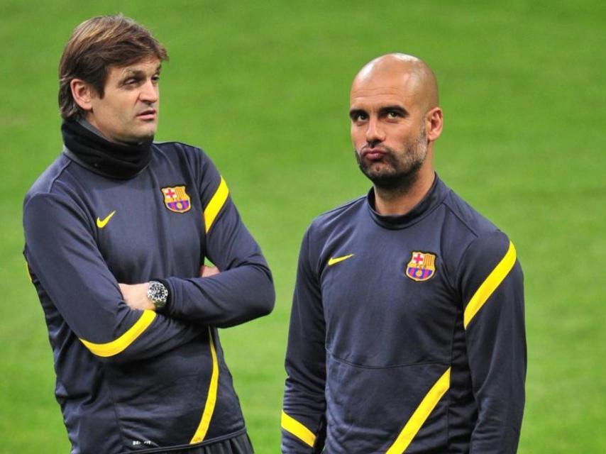 Tito Vilanova y Pep Guardiola