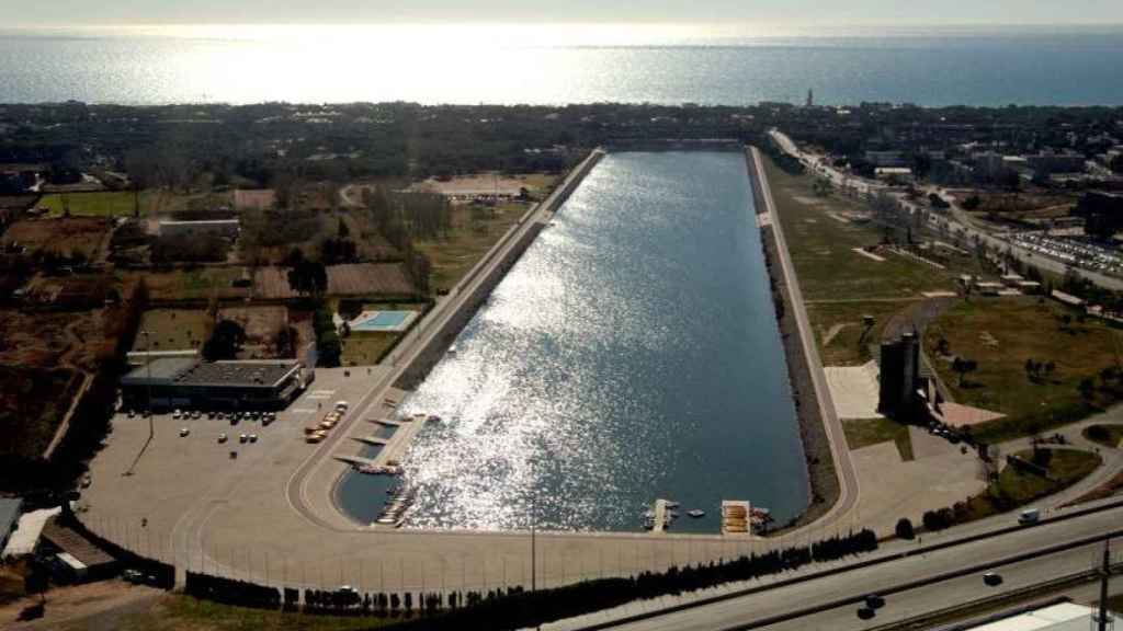 Vista aérea del Canal Olímpico de Catalunya de Castelldefels