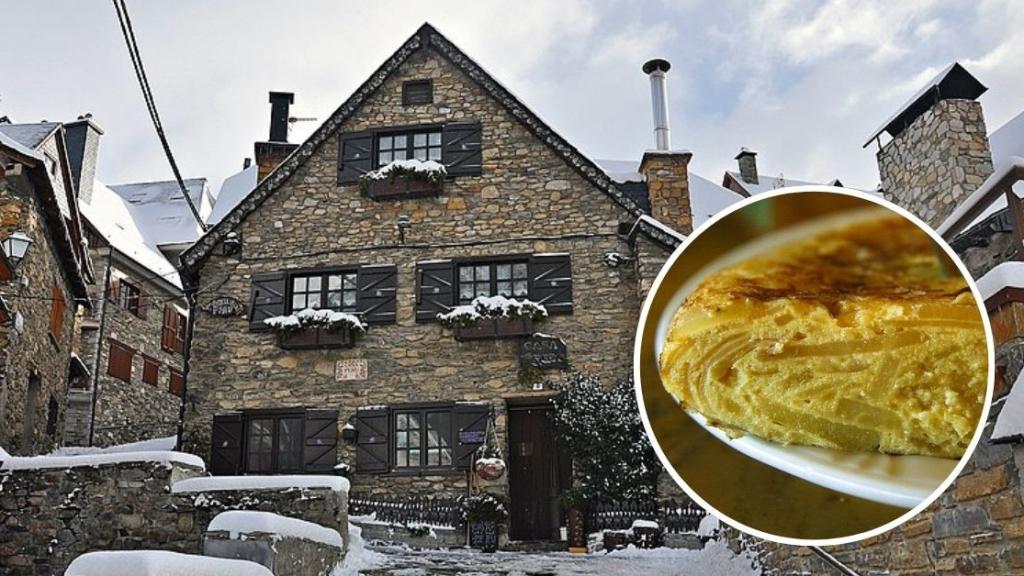 Fotomontaje Bagergue y tortilla de patatas