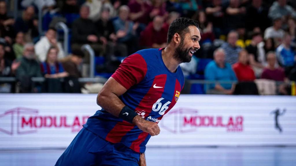 Melvyn Richardson, jugador del Barça de balonmano