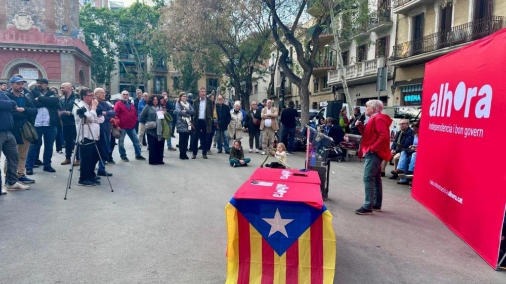 Clara Ponsatí, en un acto de campaña