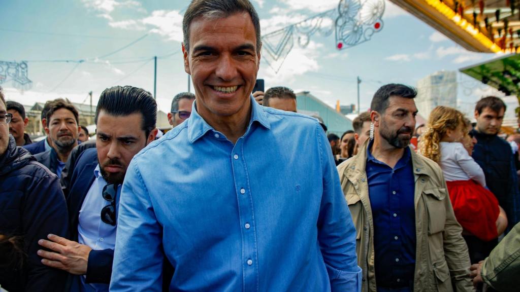 El presidente del Gobierno, Pedro Sánchez, en la Feria de Abril de Barcelona hoy
