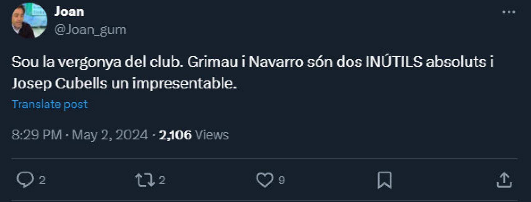 Mensaje afición Barça de basket (2)