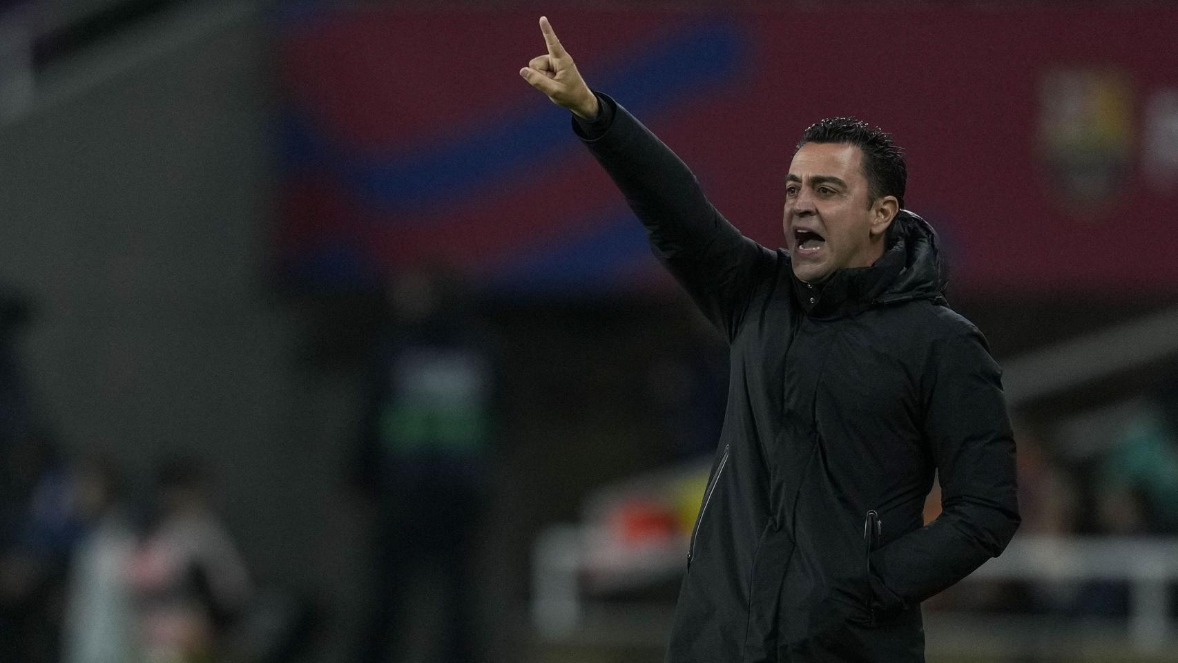 Xavi Hernández, durante el Barça-Valencia