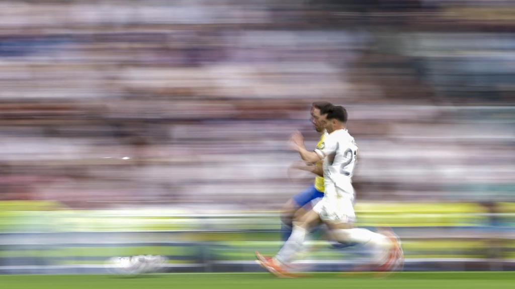 El madrista Brahim Díaz, en acción ante Joseba Zaldúa