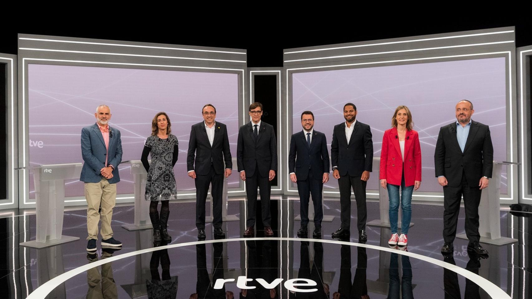 Los candidatos a las elecciones del 12M en el debate de RTVE