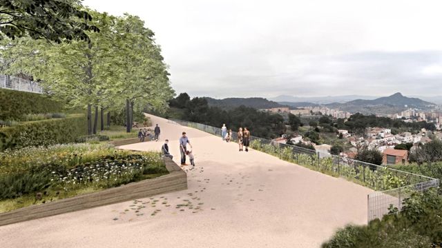 Render del futuro mirador a los pies de Collserola