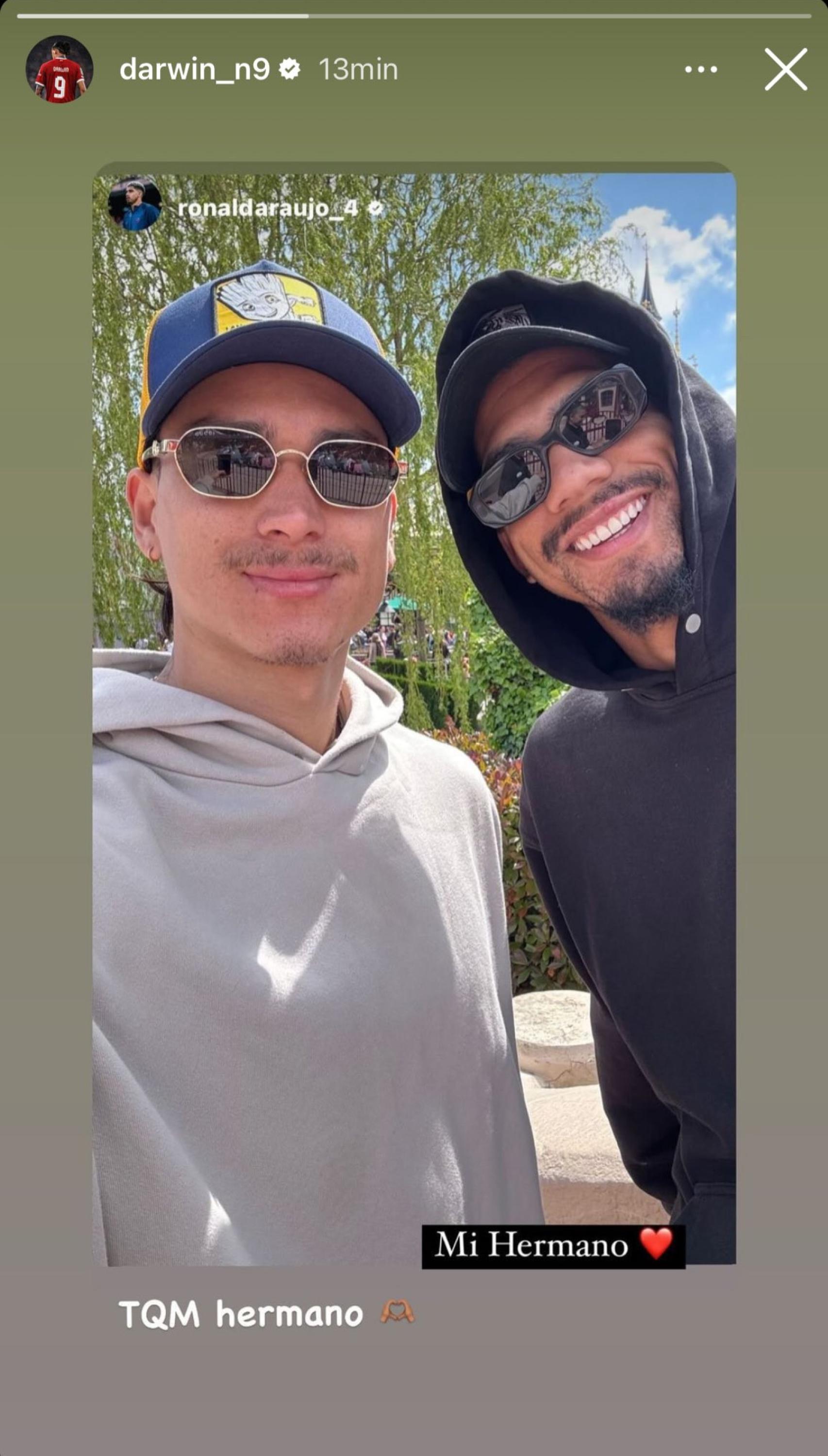 La storie de Ronald Araujo con Darwin Núñez