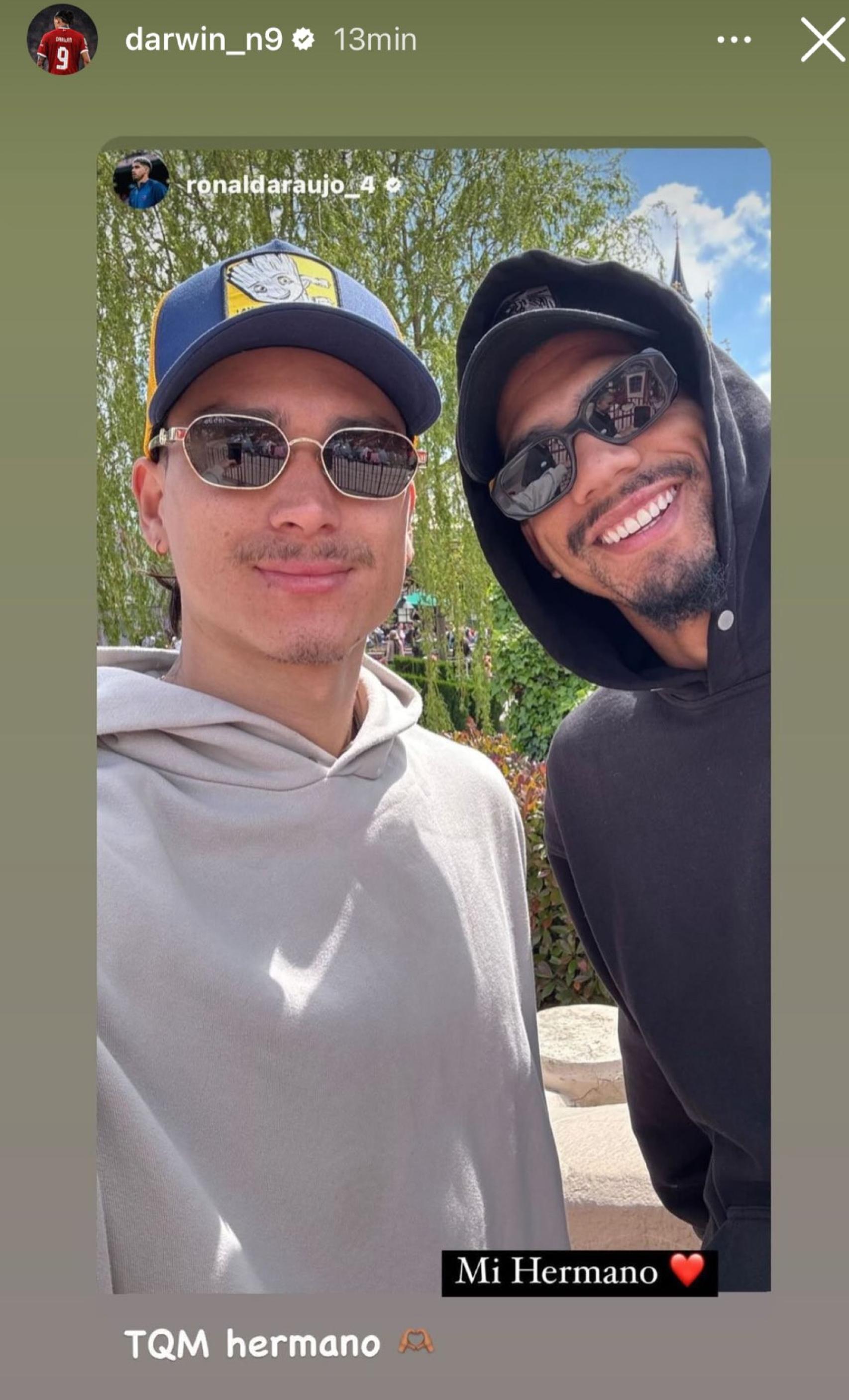 La storie de Ronald Araujo con Darwin Núñez