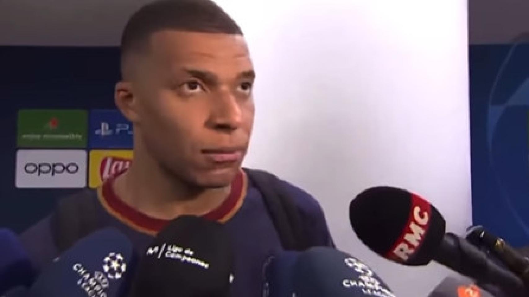Mbappé atiende a los medios tras caer eliminado contra el Dortmund en Champions