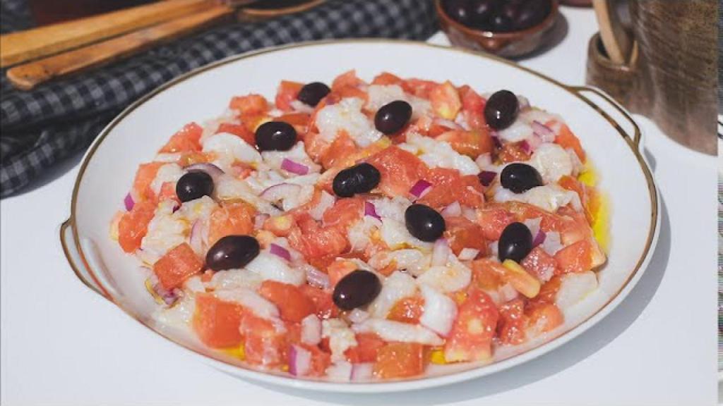 Esqueixada de bacalao