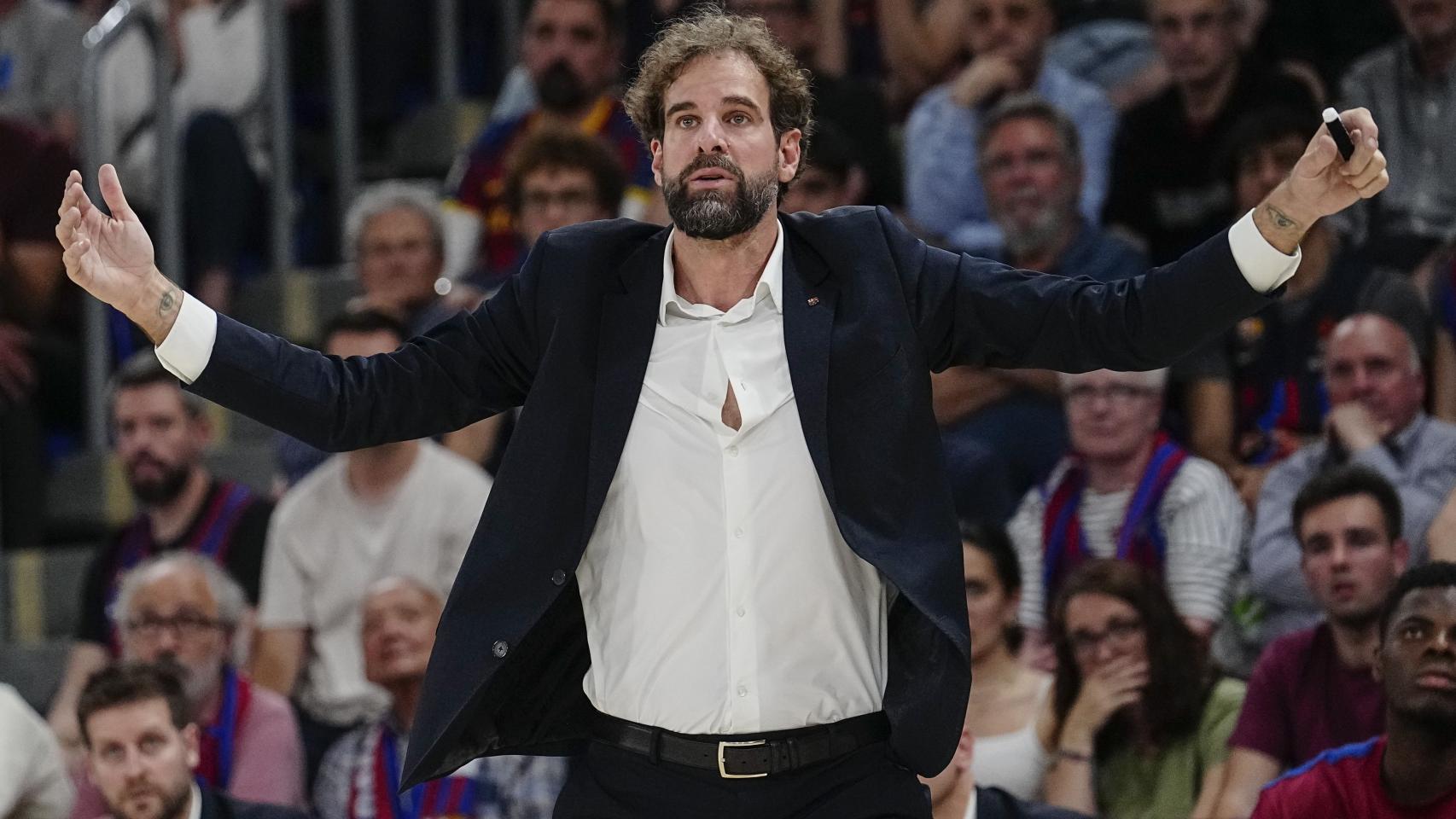 Roger Grimau, en el quinto partido de los cuartos de Euroliga contra Olympiacos