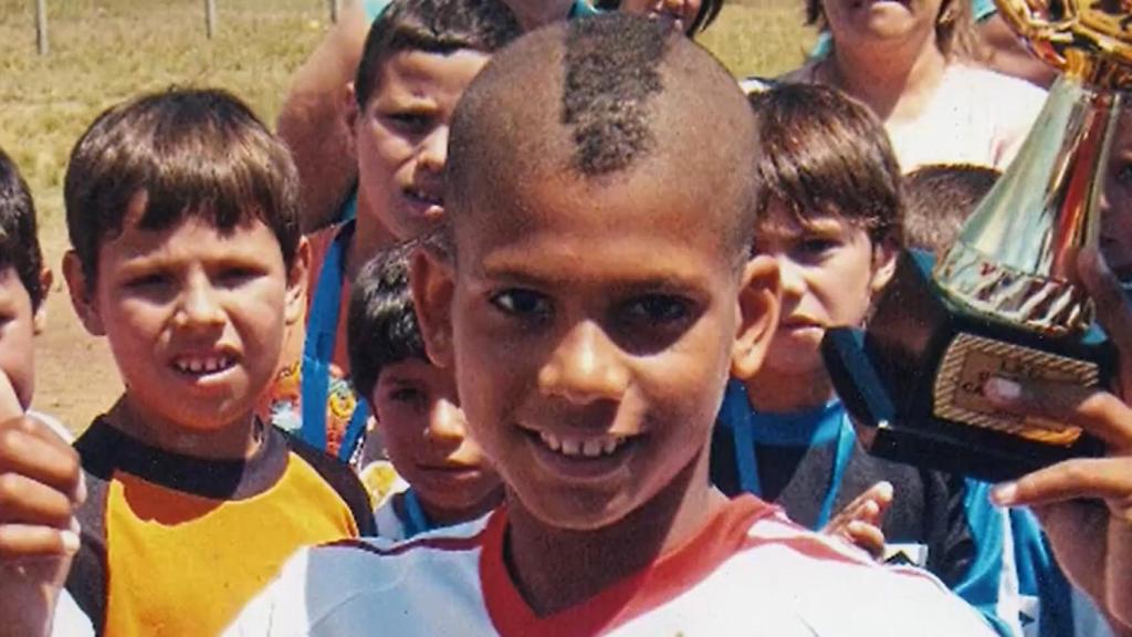 Ronald Araujo durante su infancia