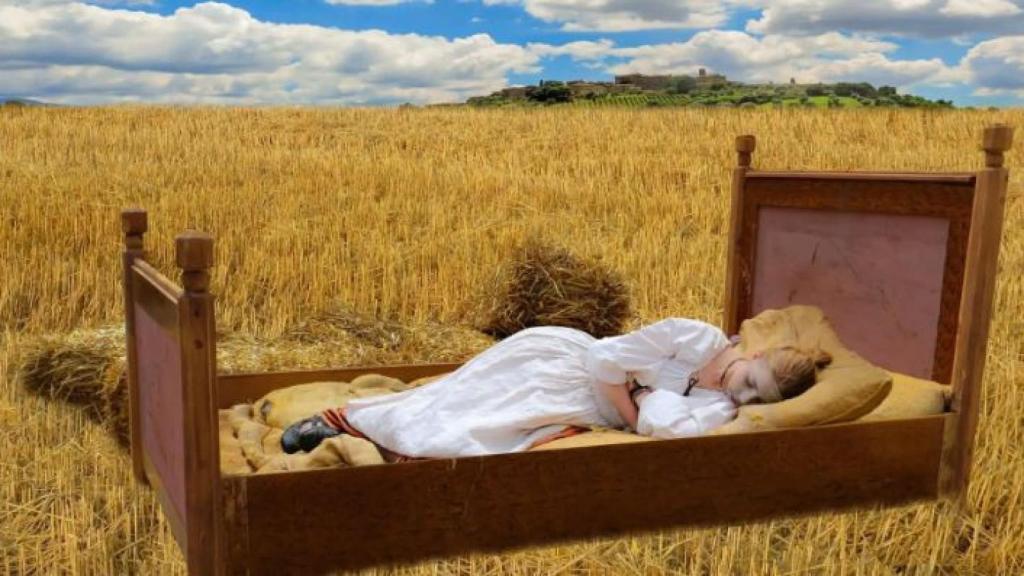 Persona de la nobleza durmiendo en una cama