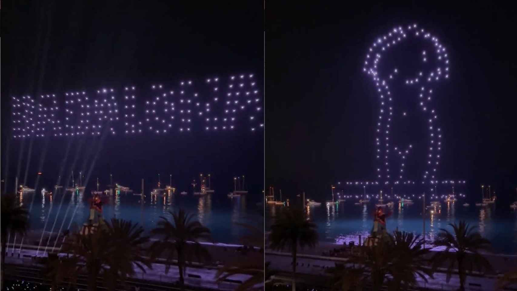 Así fue el increíble espectáculo de drones de las Festes de Maig de Badalona 2024