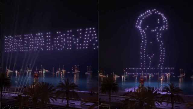 Así fue el increíble espectáculo de drones de las Festes de Maig de Badalona