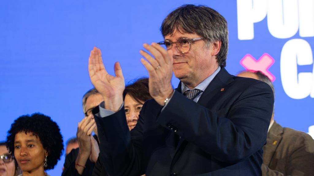 Carles Puigdemont en la noche electoral