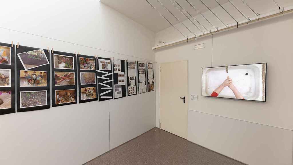 Obra Sabó d'Alep de Jaume Pitarch instalada en la Escola la Sagarra