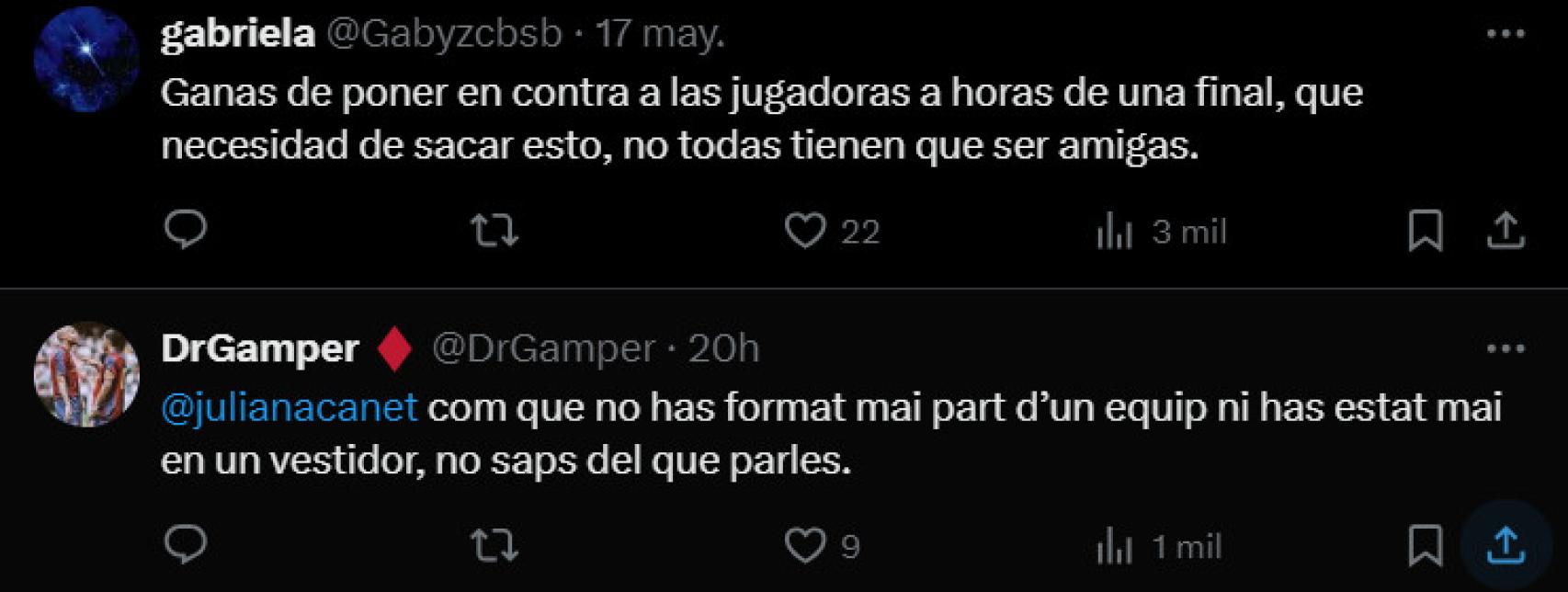 Respuestas a las declaraciones sobre Aitana y Alexia de Juliana Canet