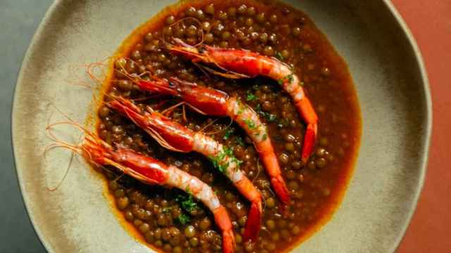 Un plato de lentejas del restaurante Jiribilla