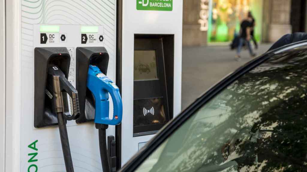 Punto de recarga de la red Endolla Barcelona