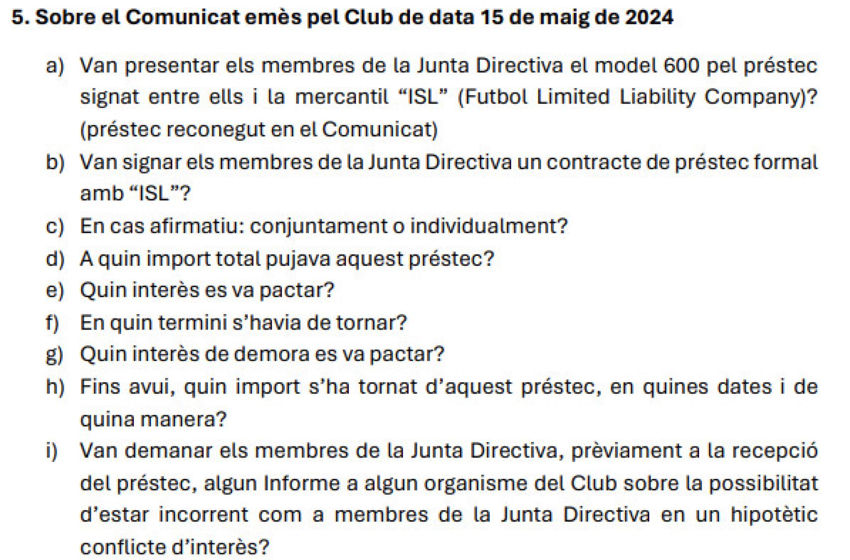 Algunas preguntas de Dignitat Blaugrana sobre el escándalo de los avales