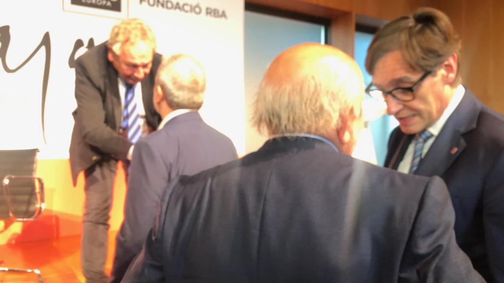 El líder del PSC, Salvador Illa, en el acto sobre el legado de Pasqual Maragall