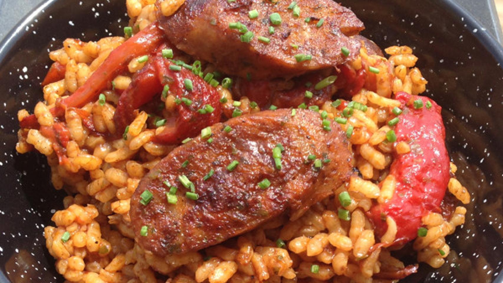 Arroz con butifarra del perol