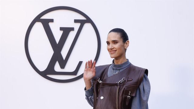 La actriz Jennifer Connelly, en el desfile de Louis Vuitton en Barcelona