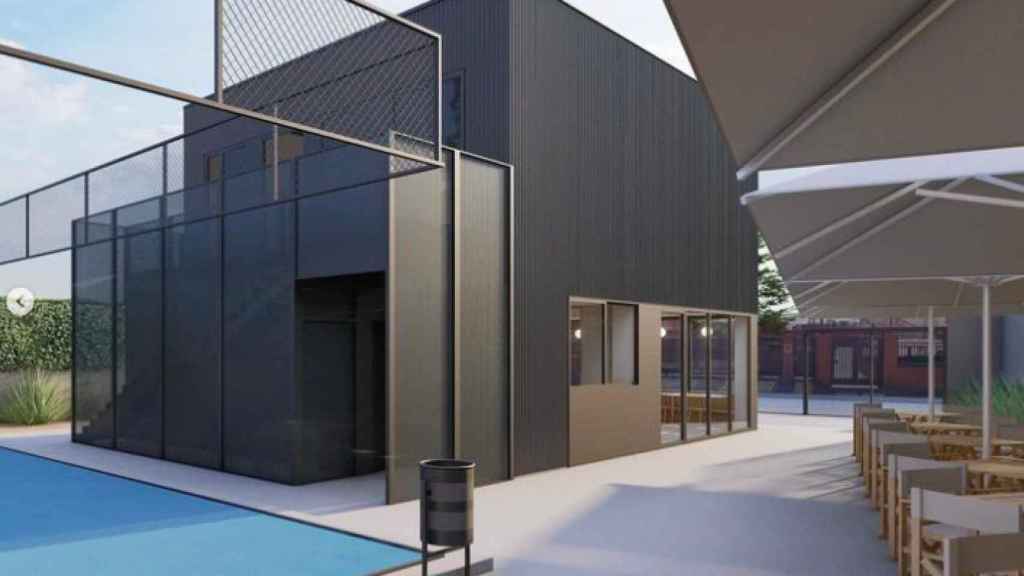 Recreación del edificio con la terraza para el bar