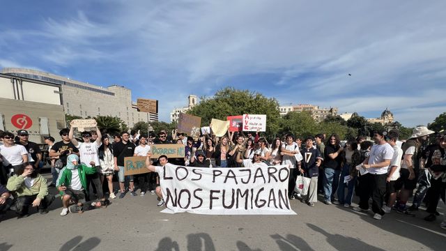 La manifestación más surrealista de Barcelona: los 'anti-pajaristas'se congregan en la plaza de Catalunya