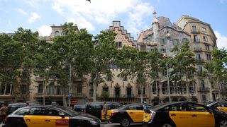 Manifestación de taxis en Barcelona