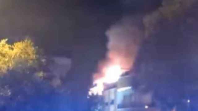 Captura de pantalla del vídeo del incendio mortal de Badalona