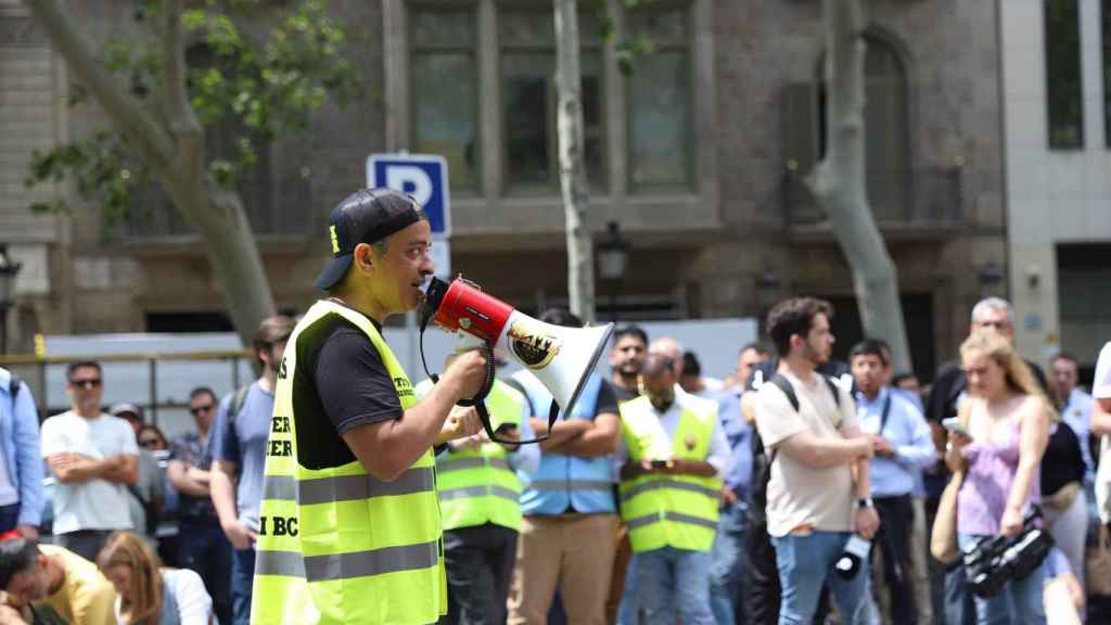 Protesta de taxistes a Barcelona