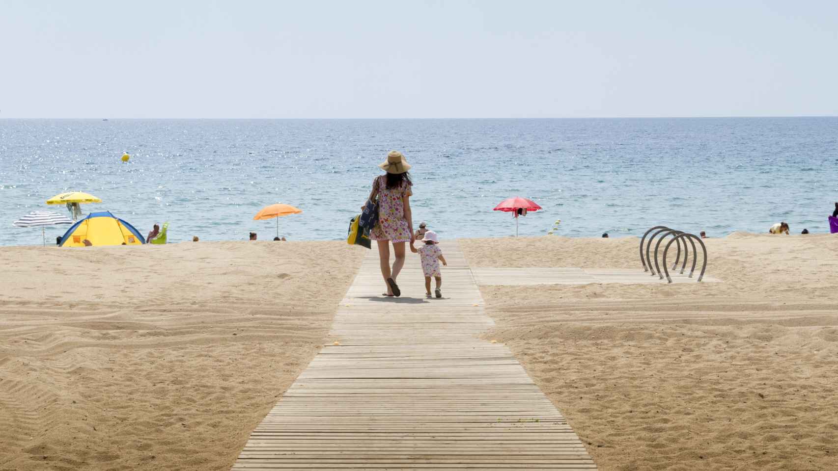 La playa de Badalona en una imagen de archivo