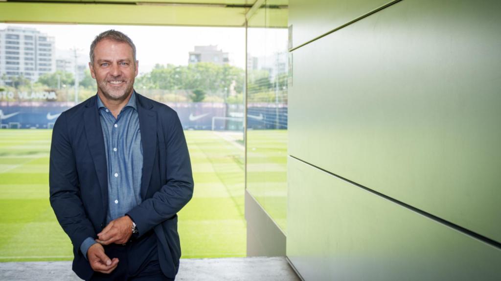 Hansi Flick, en la Ciudad Deportiva del Barça