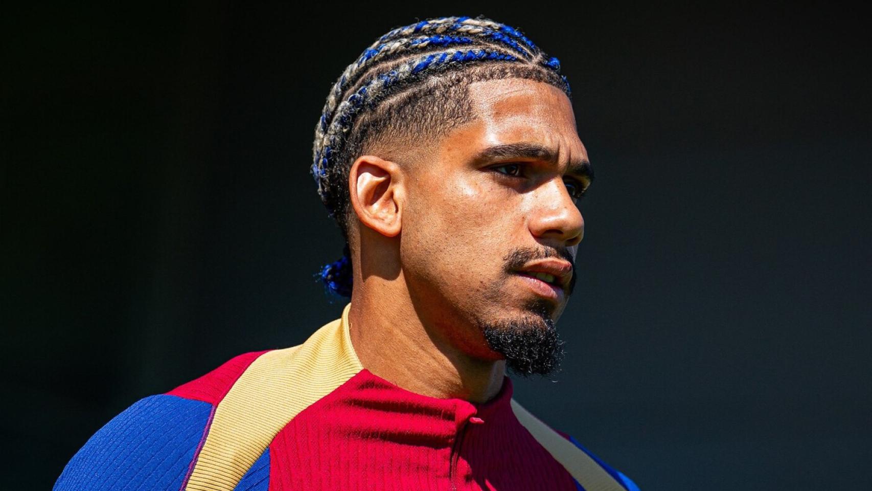 Ronald Araujo en un entrenamiento del Barça