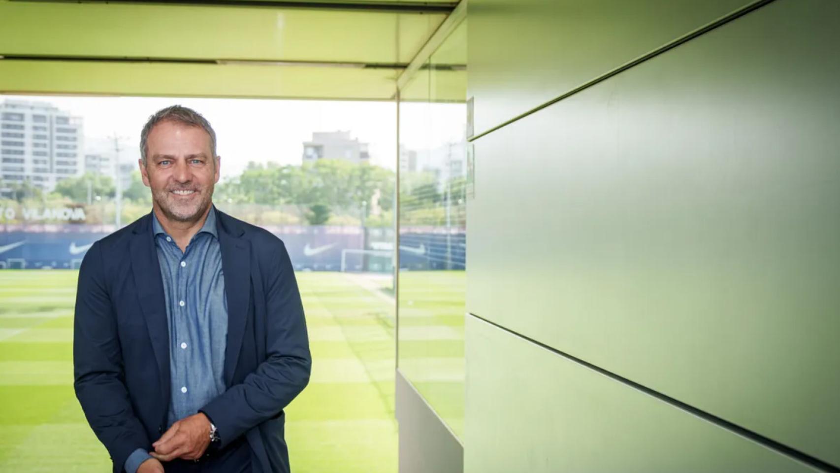 Hansi Flick, en su primer día como entrenador del Barça