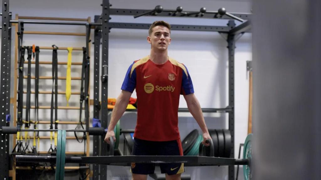 Gavi se recupera de la lesión de cruzados en la Ciutat Esportiva