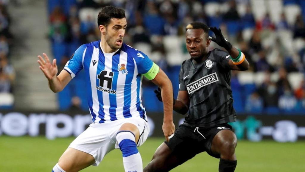 Mikel Merino, en un partido con la Real Sociedad