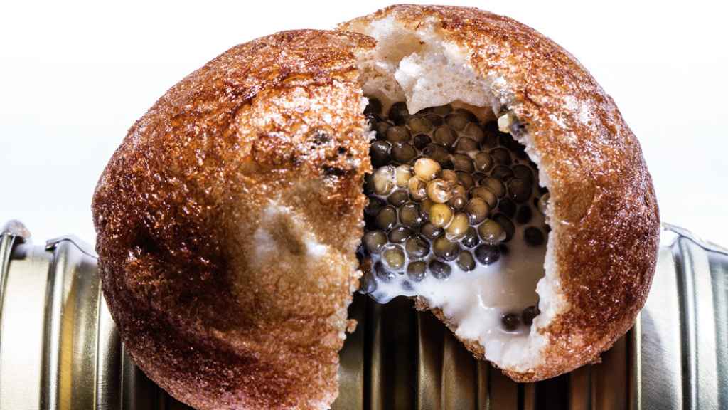 Un plat del menú degustació de Disfrutar