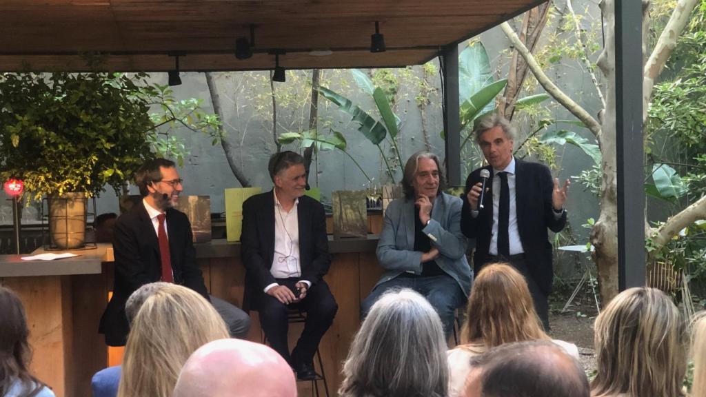 Llucià Homs, Miquel Molina, Xavier Marcé y Fèlix Riera, en el hotel Alma