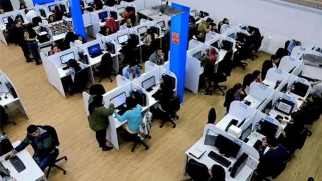 Un 'call center', en una imagen de archivo