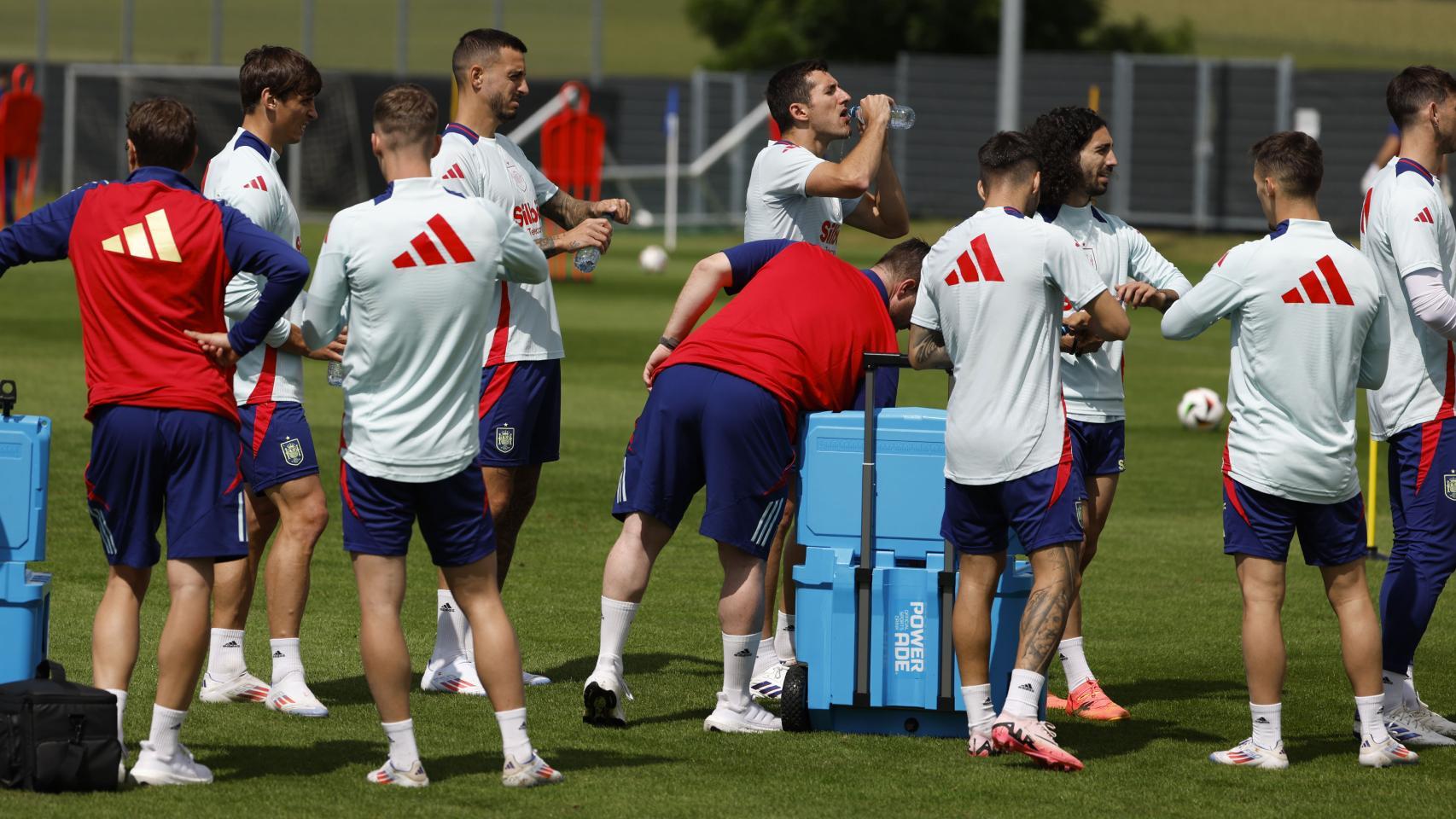 Los internacionales de España entrenan en la previa de la Eurocopa 2024