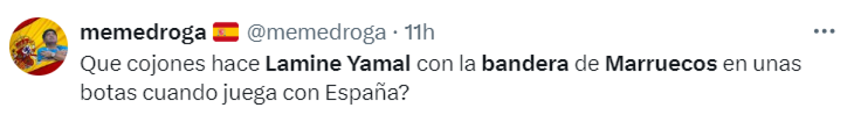 Un aficionado critica a Lamine Yamal por vestir la bandera de Marruecos en sus botas