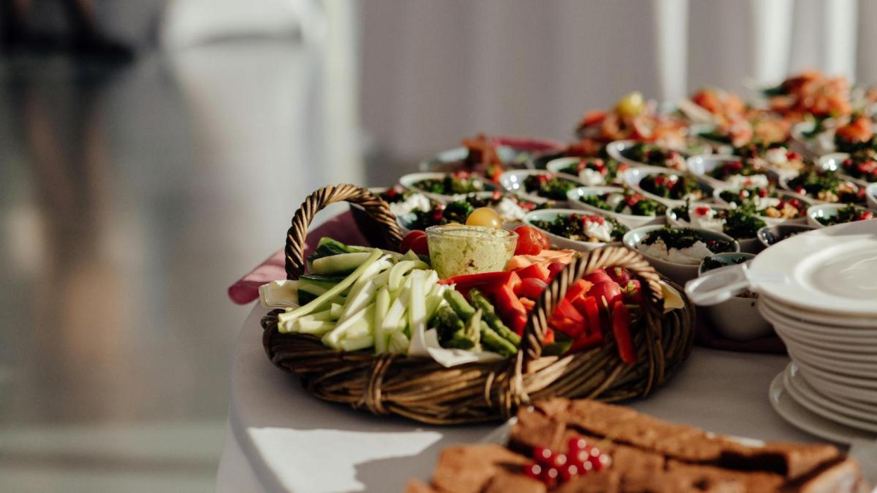 Imagen de archivo de un buffet libre