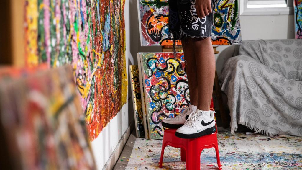 Juanito Cortés, artista de 14 anys nascut a Badalona