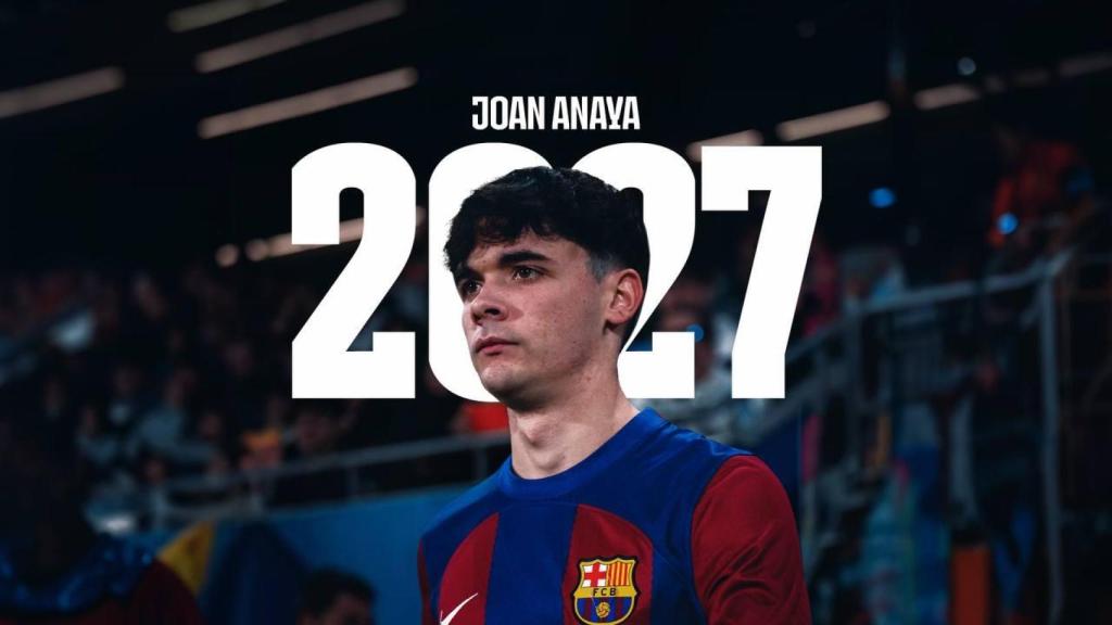 Joan Anaya renueva con el Barça hasta 2027